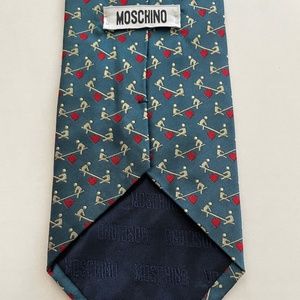 Moschino Blue Silk Tie Gay Boys Love Seesawing